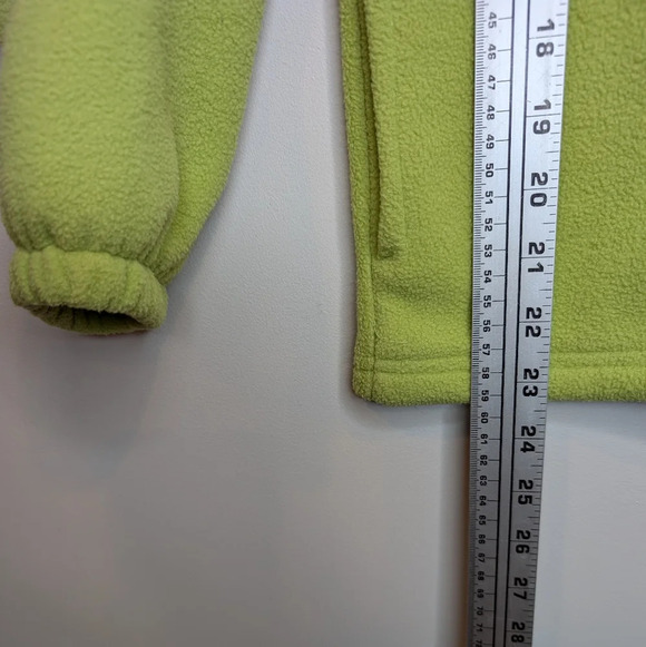 Vintage Mackinac Island Lemon Lime Green Fleece Embroidered Zip Up Men Small Uni - Picture 6 of 9